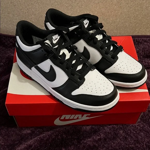 Nike Dunk Low Black & White Shoes
Youth size fits women’s 8 - Picture 2 of 7